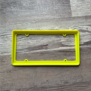 Vintage Vibrant Yellow License Plate Frame